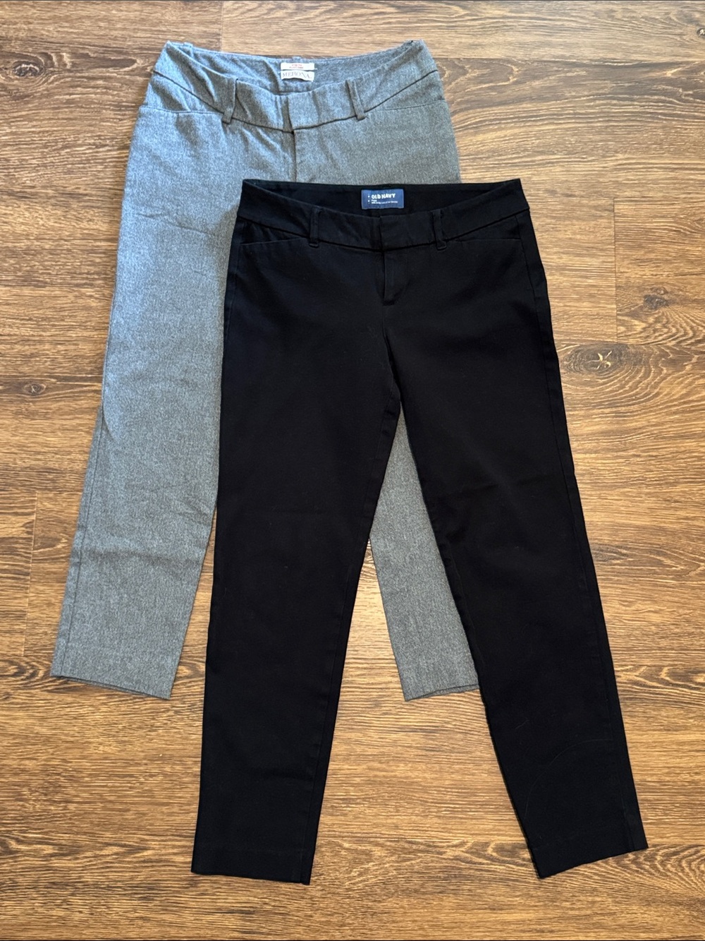 Old Navy Black Cropped Ankle Pants and merona grey cropped ankle pants